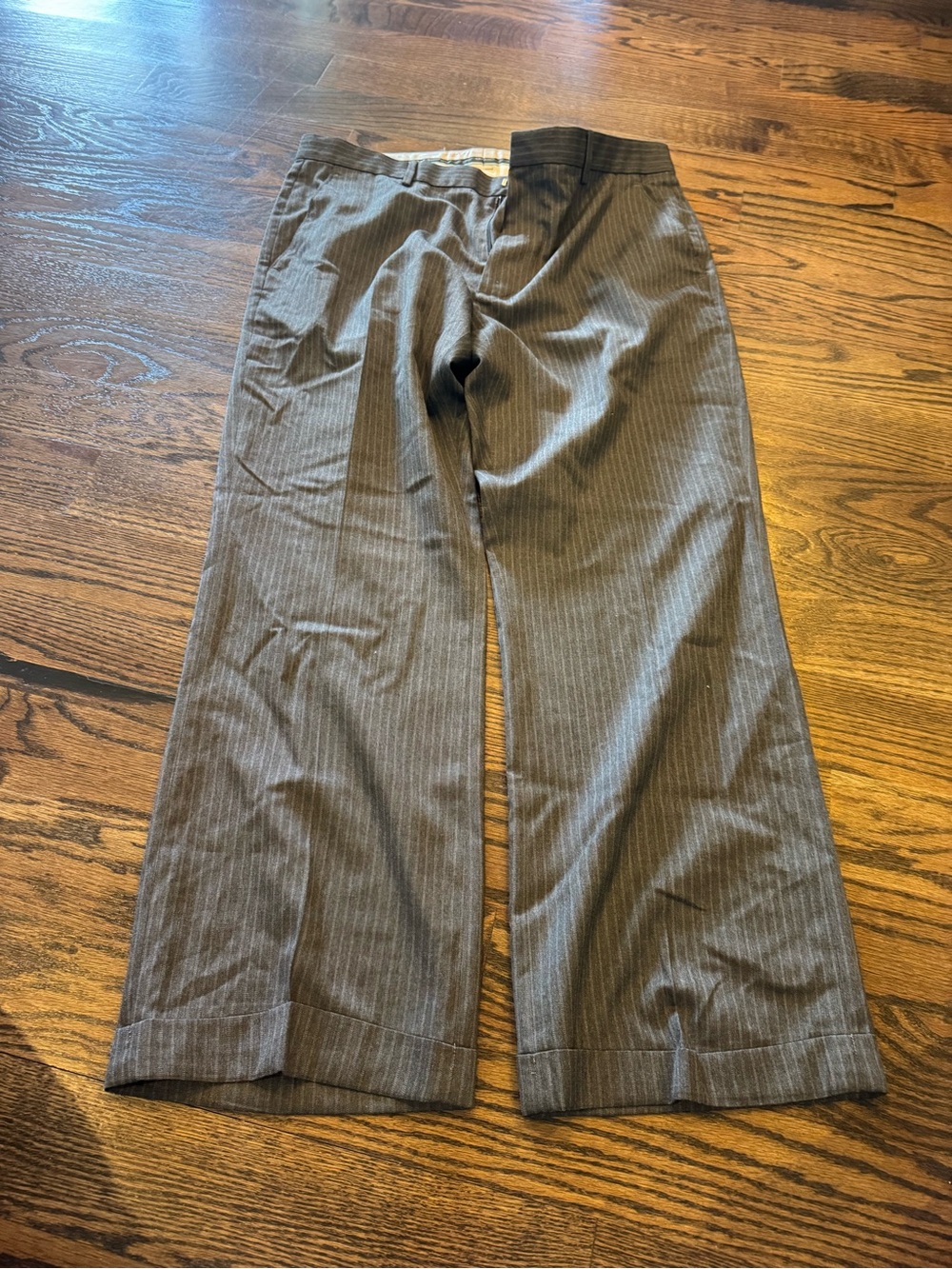 Banana Republic Men's Gray Pinstripe Dress Pants